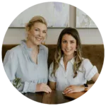 Julie Connelly of TheSleepyHeadCoach.com and her partner, Strongly Brewed Websites student who doubled her revenue