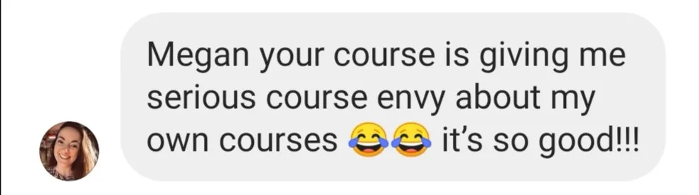 Student testimonial for Strongly Brewed Websites website copywriting course