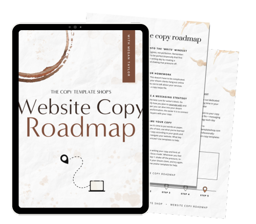Website Copy Roadmap Mockup for Copy Template Shop