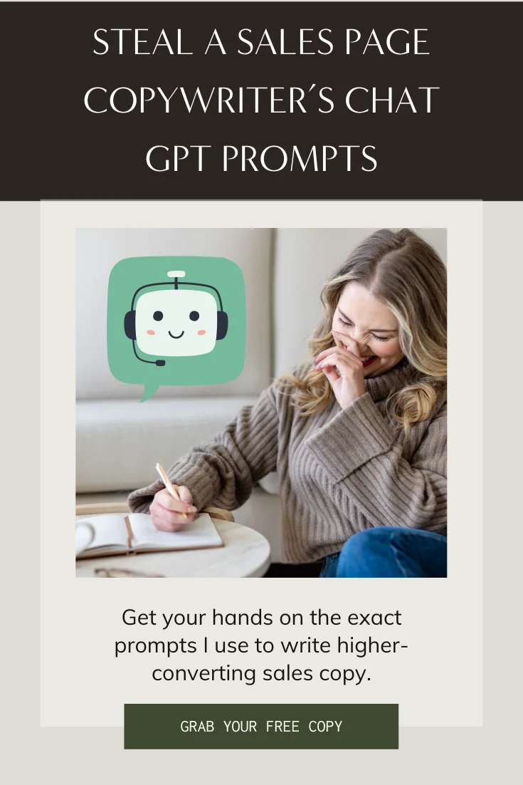 BLOG SIDEBAR: ChatGPT Prompts Freebie