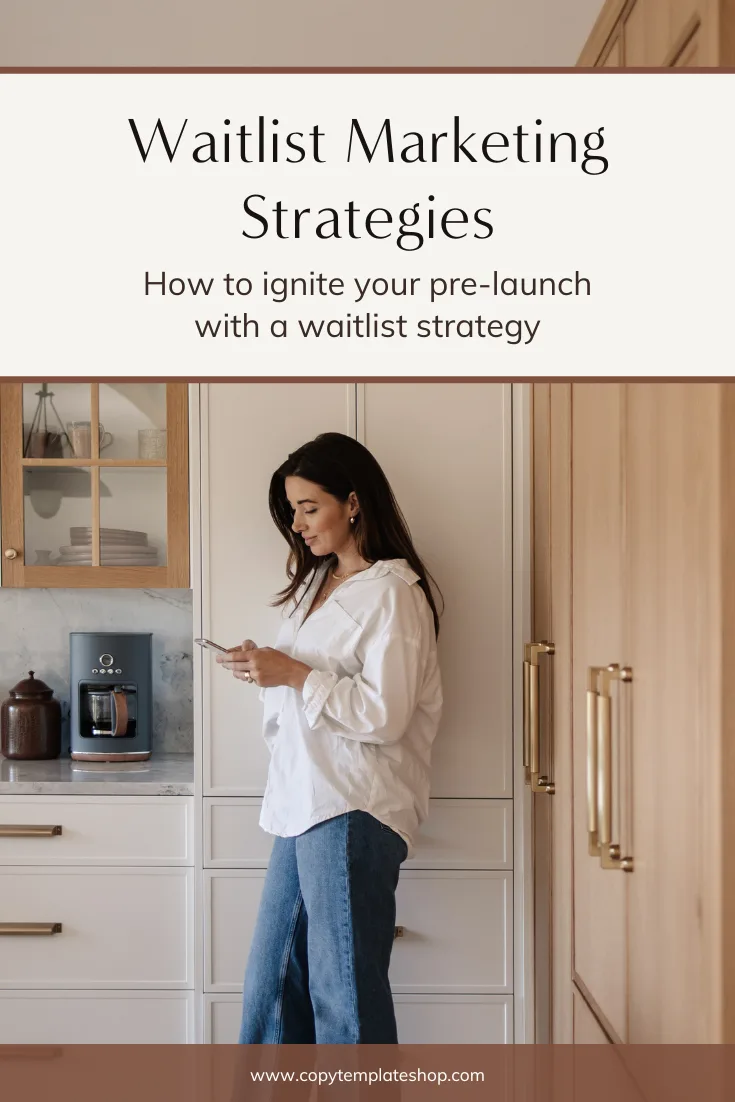 waitlist marketing strategy pinterest graphic