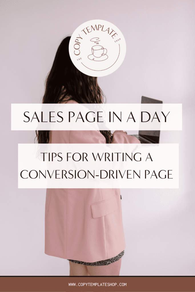 Sales Page in a Day: Tips for Writing a Conversion-Driven Page