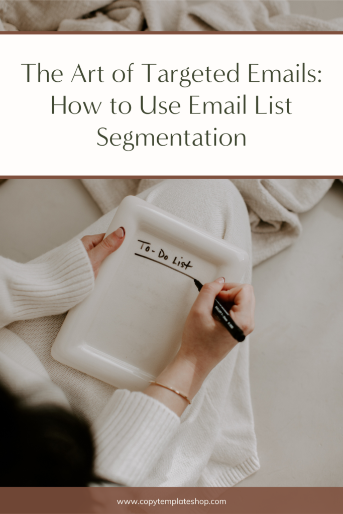 how to segment your email list