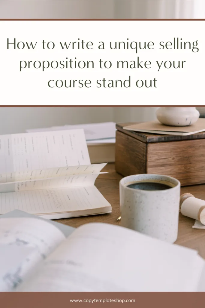 How to write a unique selling proposition to make your course stand out