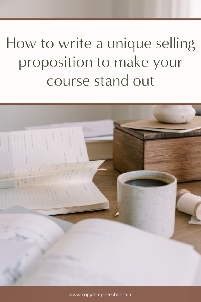 How to write a unique selling proposition to make your course stand out