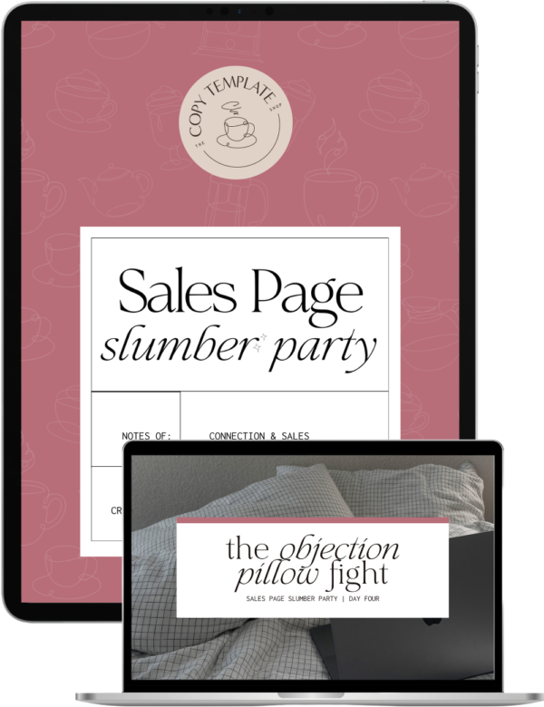 sales page slumber party product image