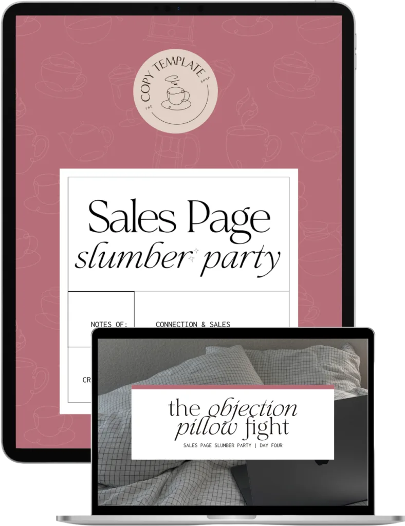 sales page slumber party product image