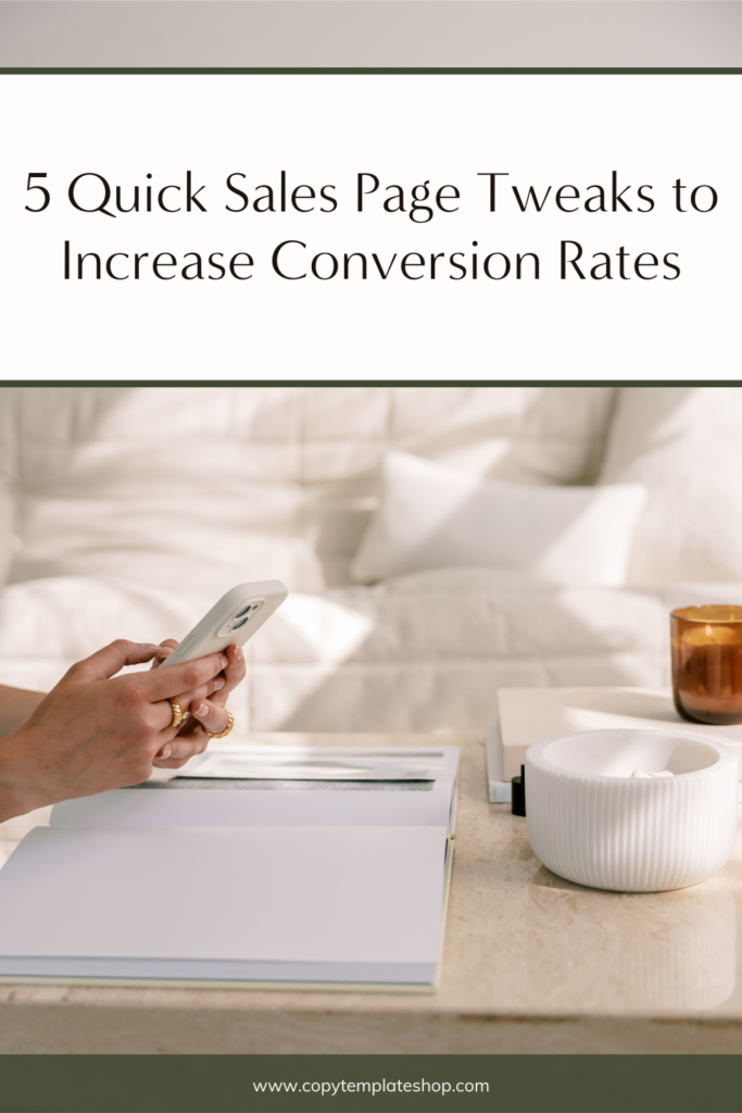 increase sales page conversions